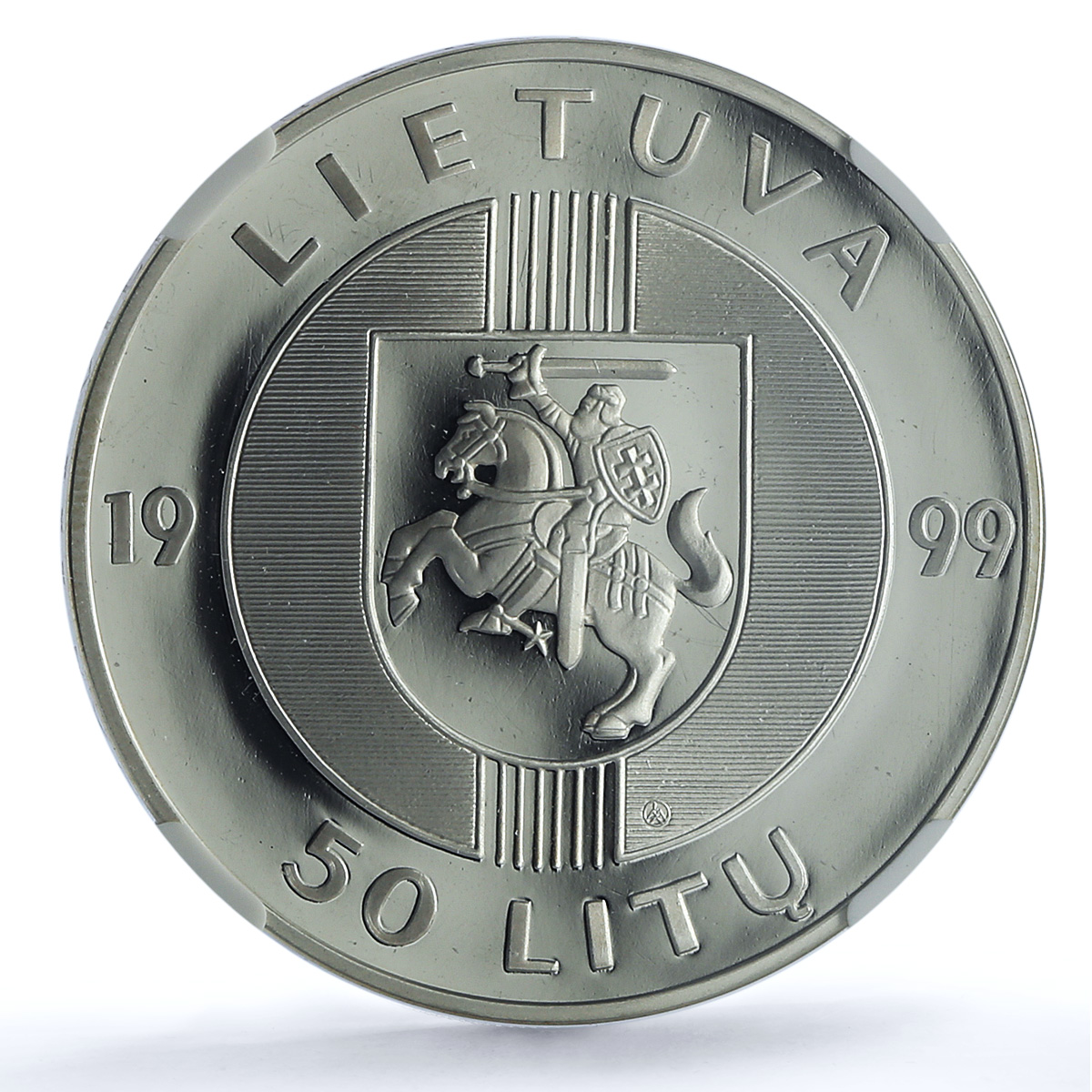 Lithuania 50 litu Baltic Way KM-123 Latvia Estonia PF 68 NGC silver coin 1999 Lithuania 50 litu Baltic Way KM-123 Latvia Estonia PF 68 NGC silver coin 1999