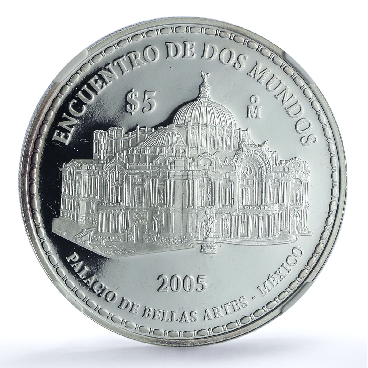 Mexico 5 pesos Palace Fine Arts KM-765 Ibero-American PF 69 NGC silver coin 2005