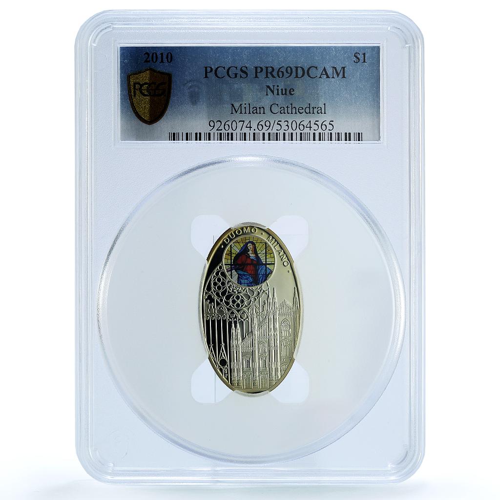 Niue 1 dollar Milan Cathedral KM-400 Gothic PR 69 PCGS silver coin 2010 Niue 1 dollar Milan Cathedral KM-400 Gothic PR 69 PCGS silver coin 2010