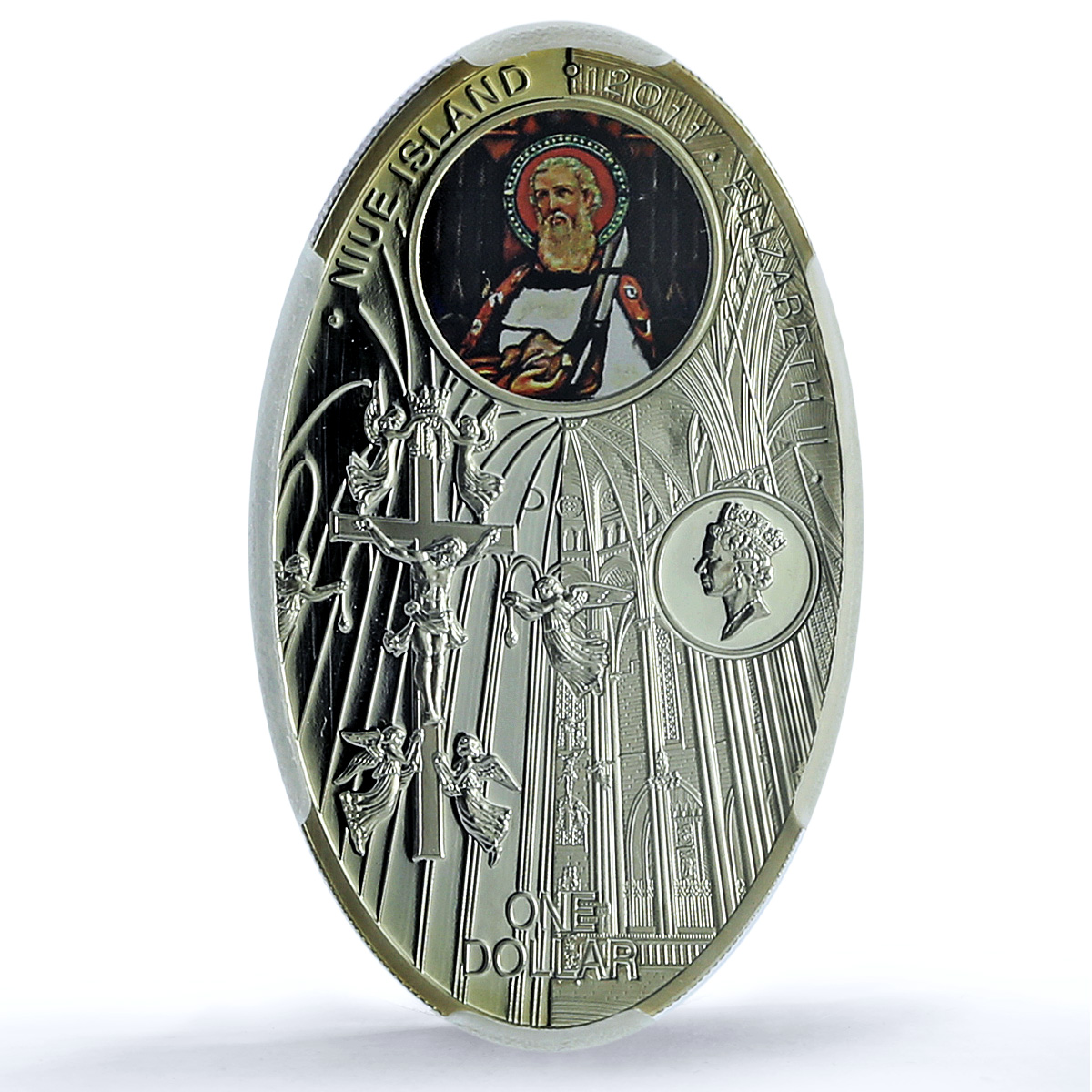 Niue 1 dollar Santa Creu Cathedral Barcelona KM-778 Gothic PR 69 PCGS coin 2011