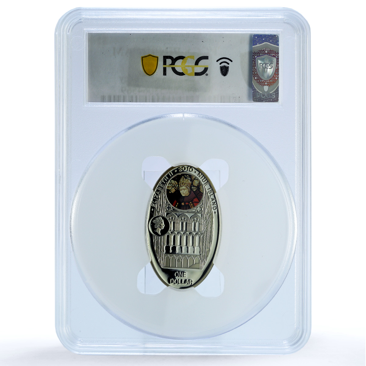 Niue 1 dollar Westminster Abbey London KM-557 Gothic PR 69 PCGS silver coin 2010