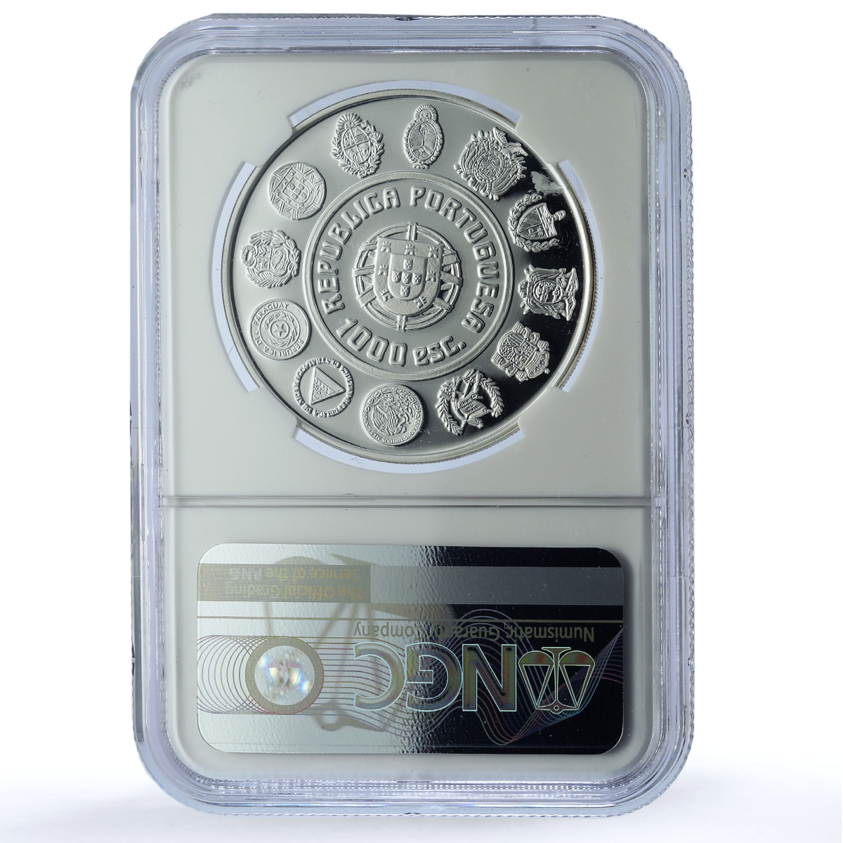 Portugal 1000 escudos Pauliteiros Ibero-American Dances PF 69 NGC Ag coin 1997 Portugal 1000 escudos Pauliteiros Ibero-American Dances PF 69 NGC Ag coin 1997