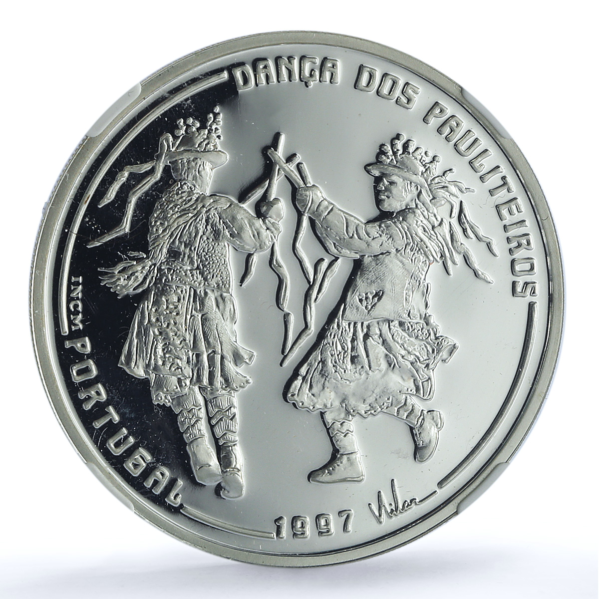 Portugal 1000 escudos Pauliteiros Ibero-American Dances PF 69 NGC Ag coin 1997 Portugal 1000 escudos Pauliteiros Ibero-American Dances PF 69 NGC Ag coin 1997