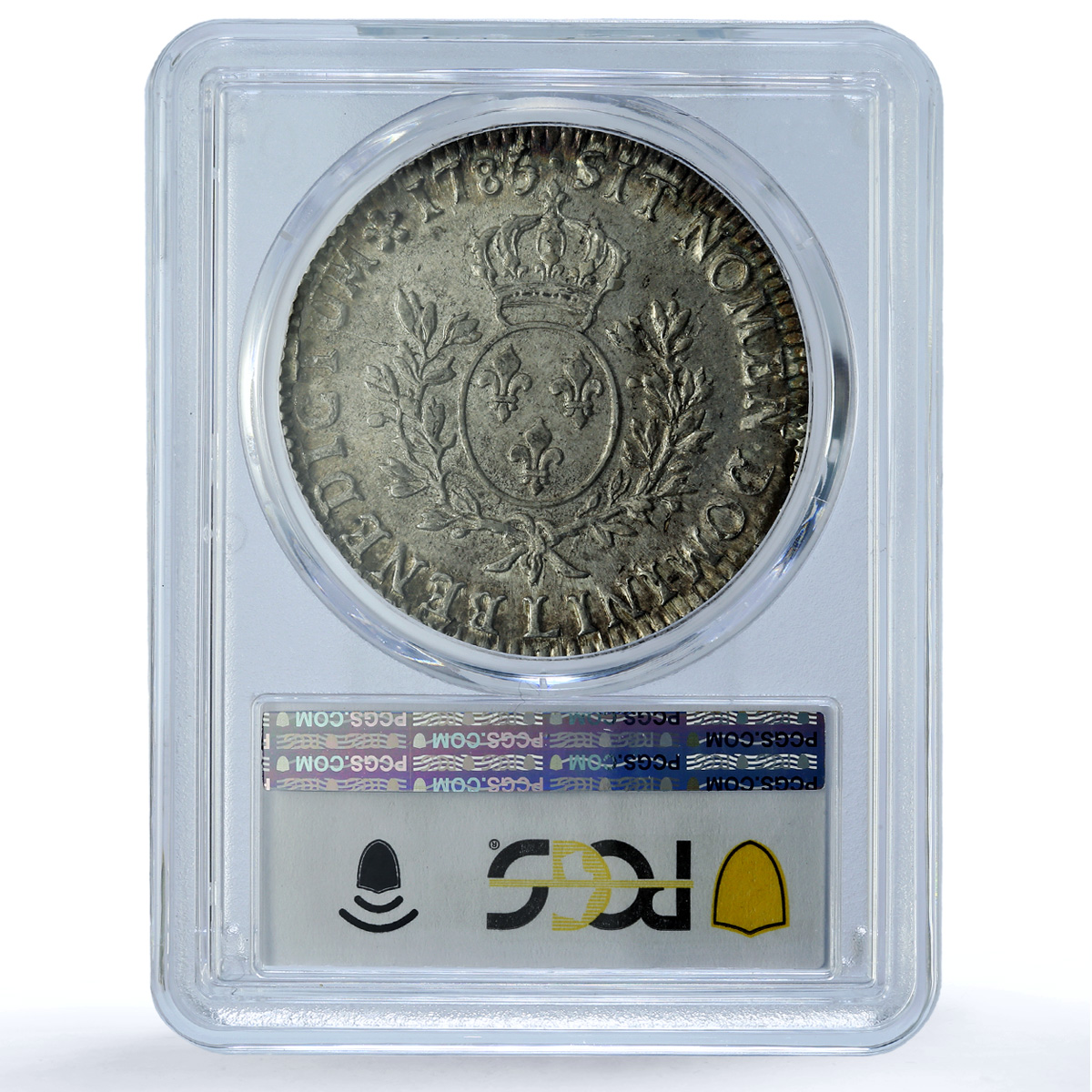 France 1 ecu Louis XVI KM-564.9 Gad-356 AU 55 PCGS silver coin 1785 L