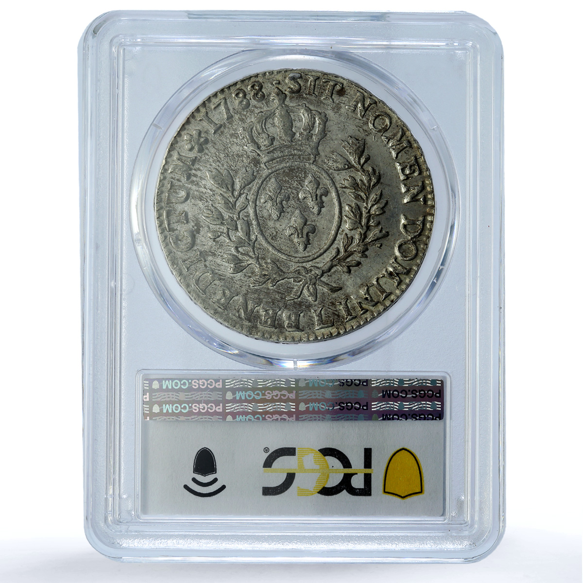 France 1 ecu Louis XVI KM-564.9 Gad-356 AU 55 PCGS silver coin 1788 L France 1 ecu Louis XVI KM-564.9 Gad-356 AU 55 PCGS silver coin 1788 L