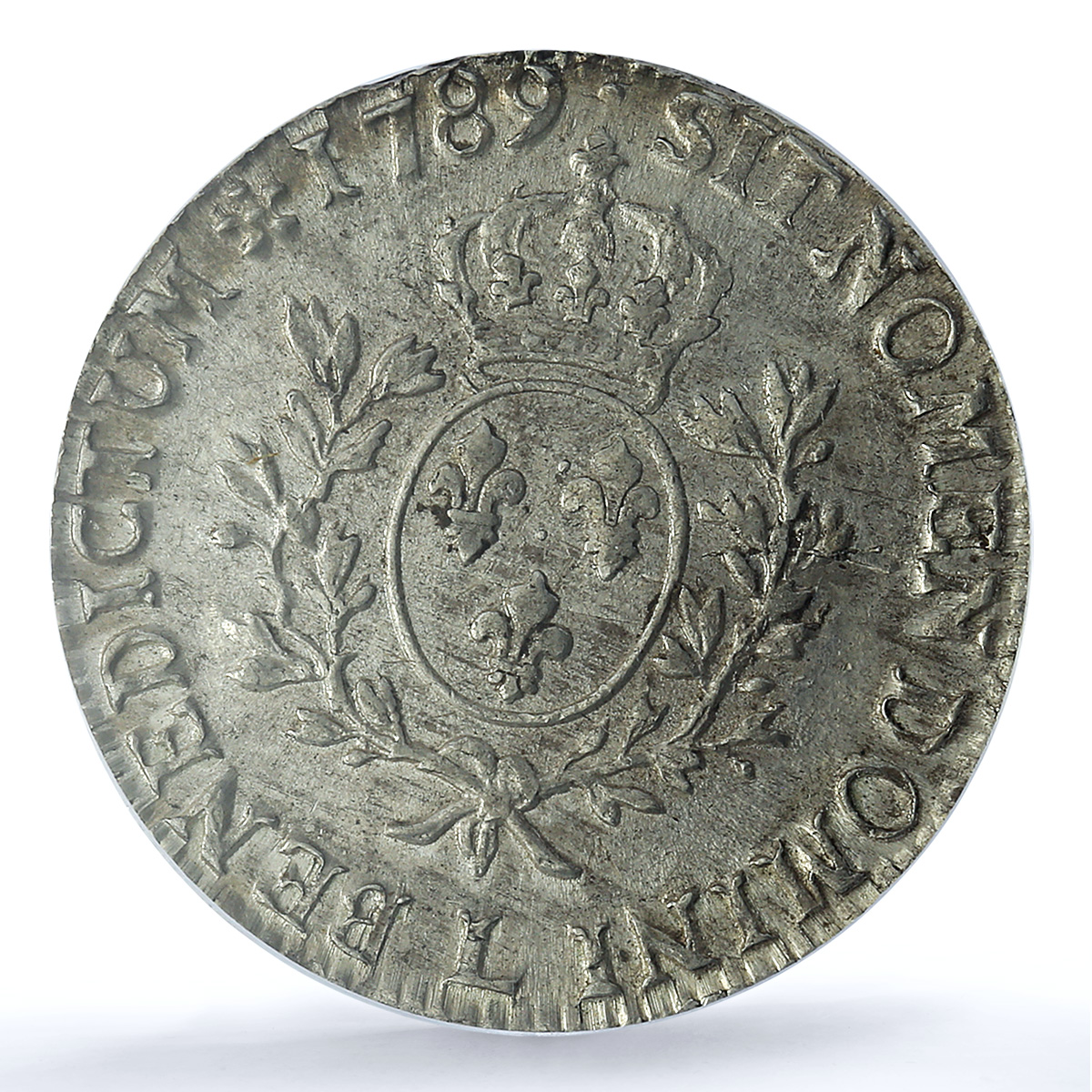 France 1 ecu Louis XVI KM-564.9 Gad-356 AU 53 PCGS silver coin 1789 L