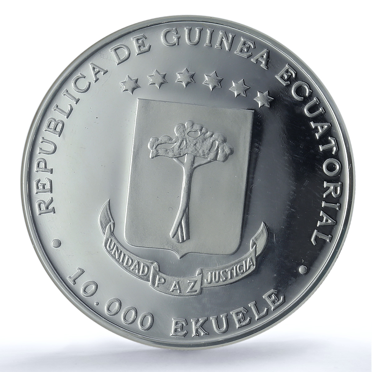 Guinea Equatorial 10000 ekuele Cervantes Don Quijote PF 68 NGC silver coin 1997 Guinea Equatorial 10000 ekuele Cervantes Don Quijote PF 68 NGC silver coin 1997