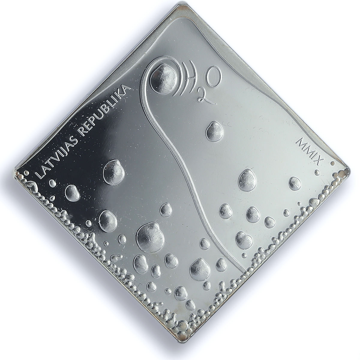 Latvia 1 lats Water KM-104 PF 69 NGC silver coin 2009