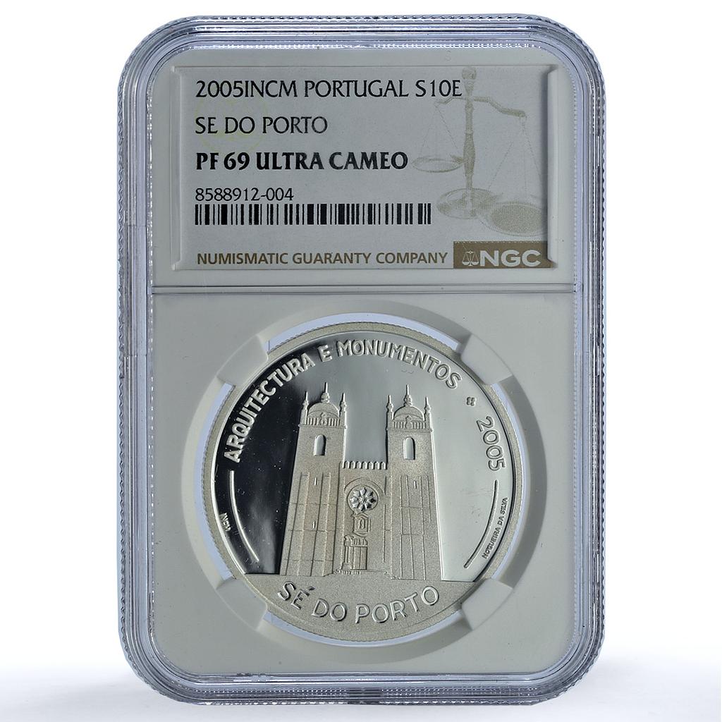Portugal 10 euros Cathedral Porto Ibero-American PF 69 NGC silver coin 2005 Portugal 10 euros Cathedral Porto Ibero-American PF 69 NGC silver coin 2005