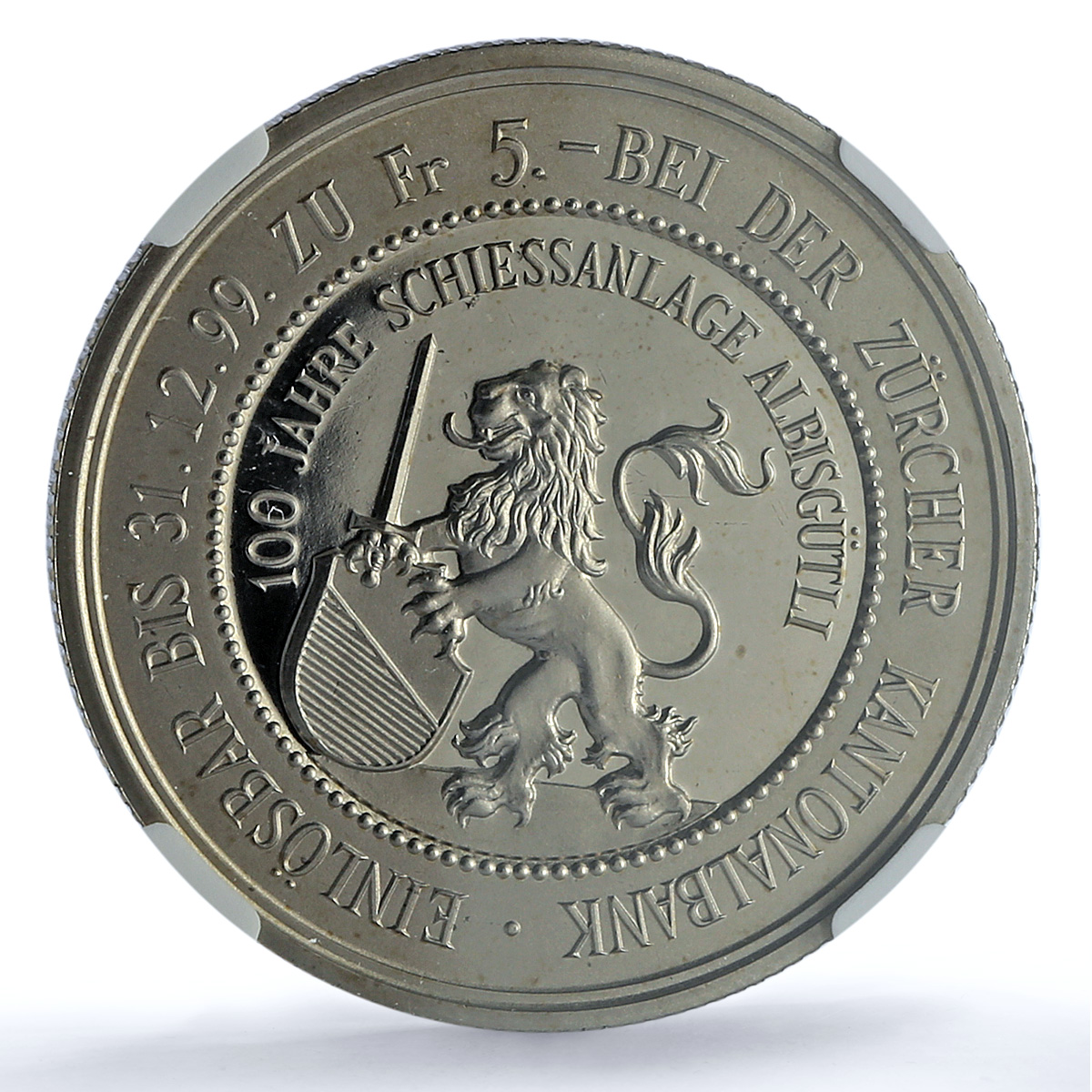 Switzerland 5 francs Albisgutli Shooting Festival H-57 PF 69 NGC CuNi coin 1998 Switzerland 5 francs Albisgutli Shooting Festival H-57 PF 69 NGC CuNi coin 1998