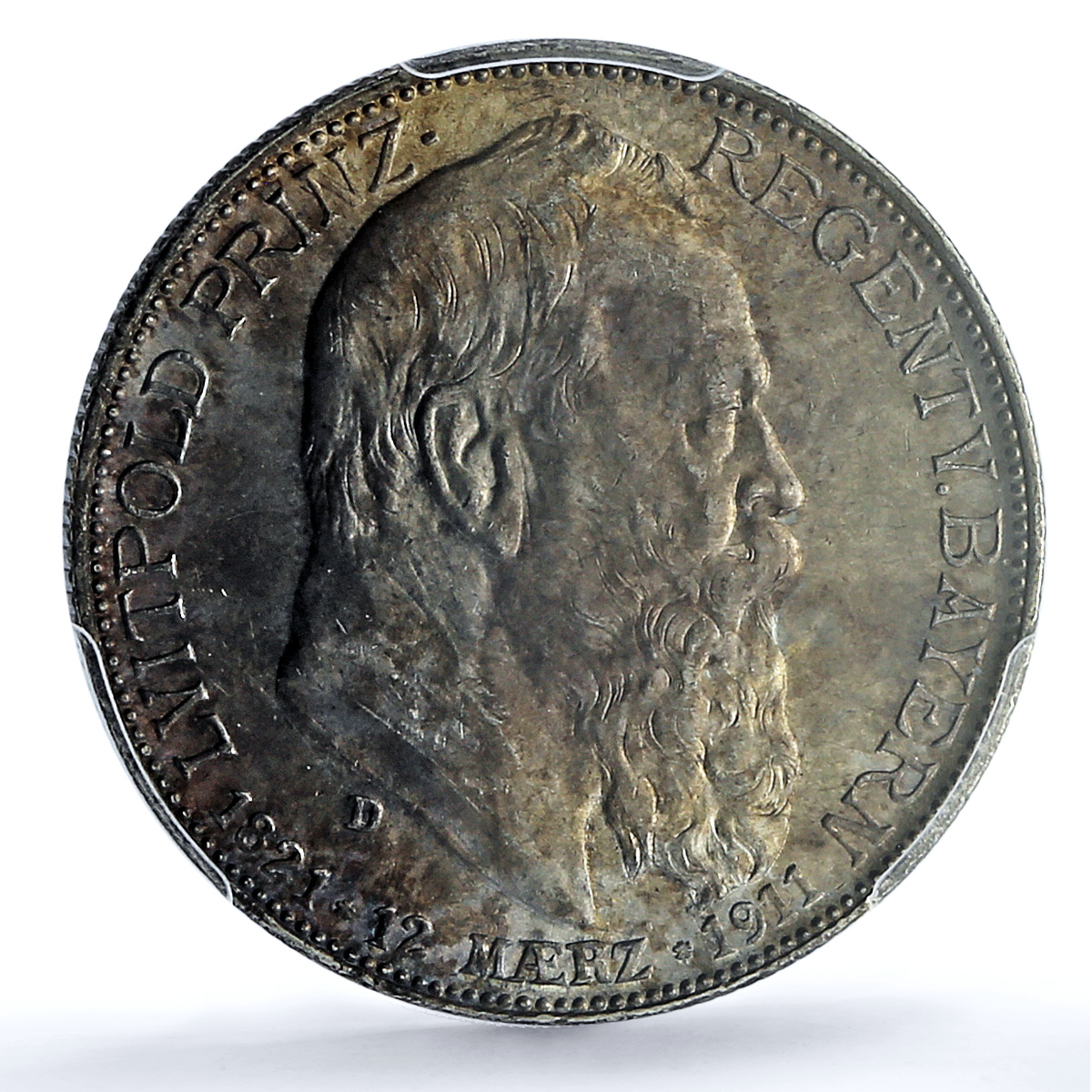 Germany Bavaria 2 mark Luitpold Birthday KM-997 J-48 MS64 PCGS silver coin 1911