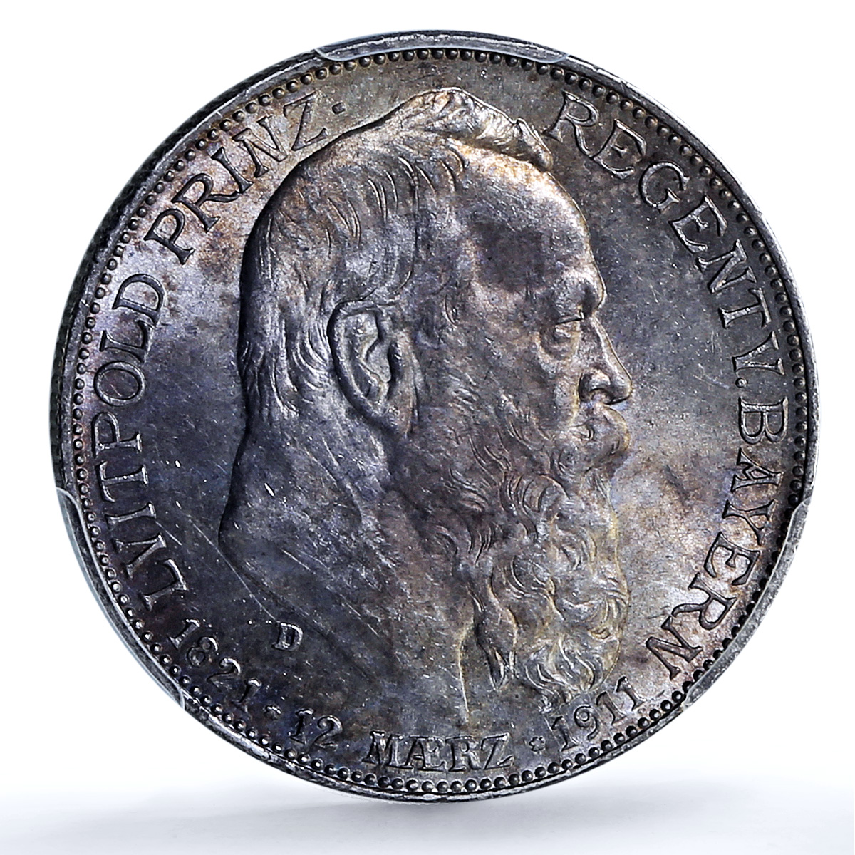 Germany Bavaria 2 mark Luitpold Birthday KM-997 J-48 MS64 PCGS silver coin 1911