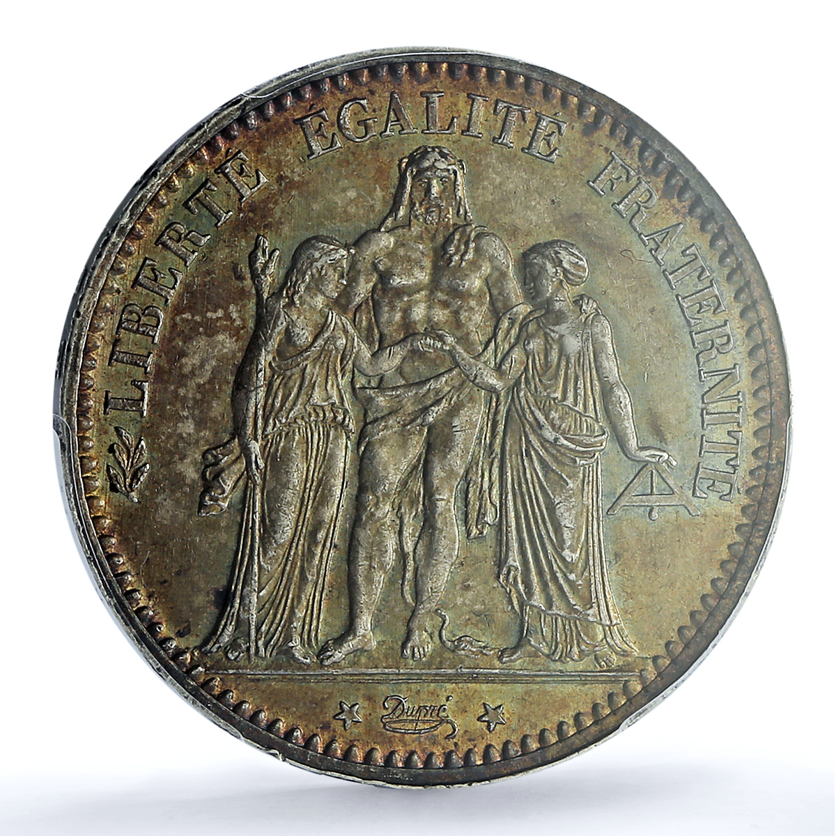 France 5 francs Hercules KM-820 Gad-745a F-334 MS 62 PCGS silver coin 1873 A France 5 francs Hercules KM-820 Gad-745a F-334 MS 62 PCGS silver coin 1873 A