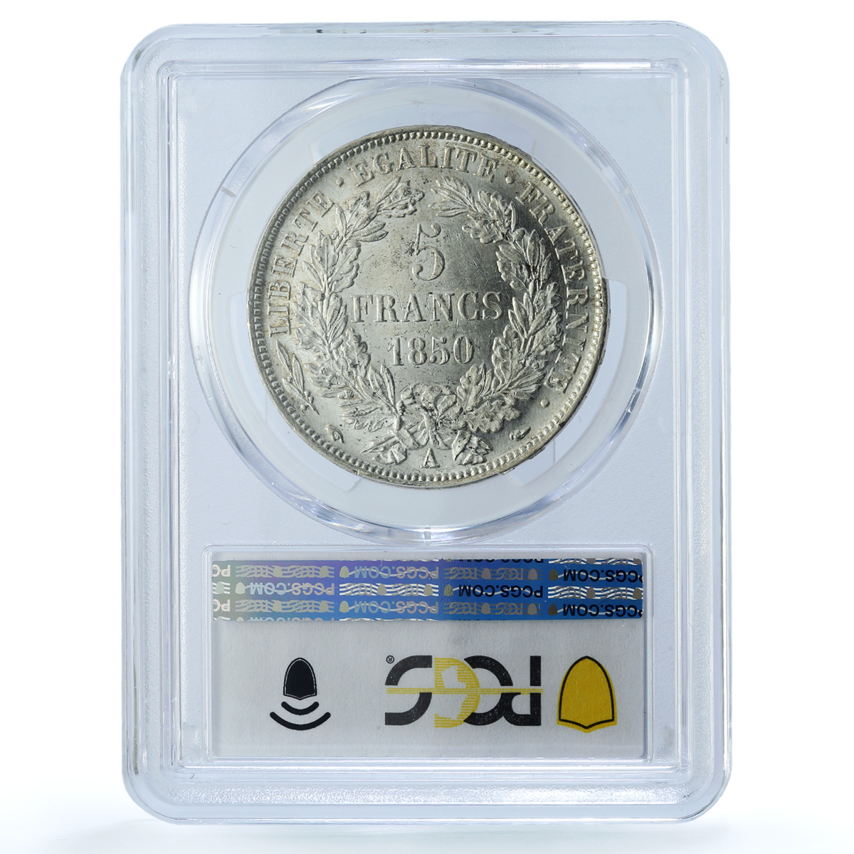 France 5 francs Second Republic KM-761 Gad-719 Ceres AU 58 PCGS silver 1850 A France 5 francs Second Republic KM-761 Gad-719 Ceres AU 58 PCGS silver 1850 A