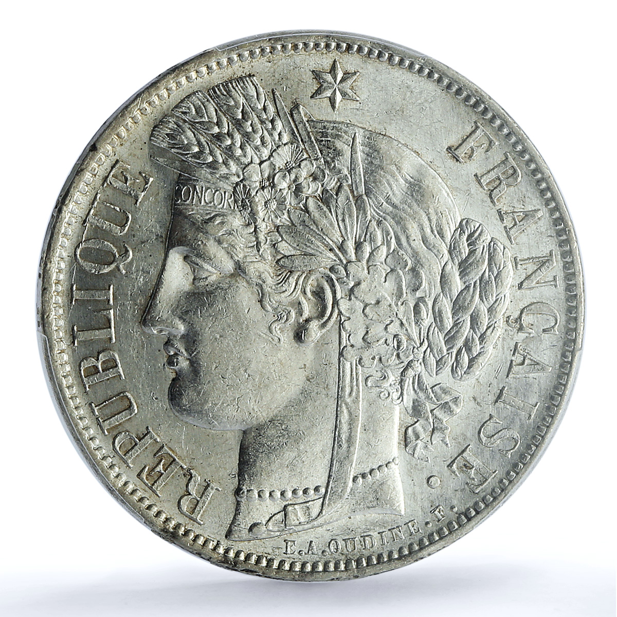 France 5 francs Second Republic KM-761 Gad-719 Ceres AU 58 PCGS silver 1850 A France 5 francs Second Republic KM-761 Gad-719 Ceres AU 58 PCGS silver 1850 A