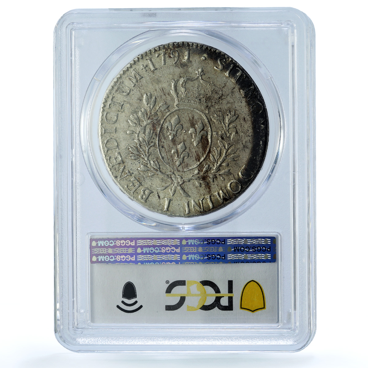 France 1 ecu Louis XVI KM-564.7 Gad-356 AU 55 PCGS silver coin 1791 I France 1 ecu Louis XVI KM-564.7 Gad-356 AU 55 PCGS silver coin 1791 I