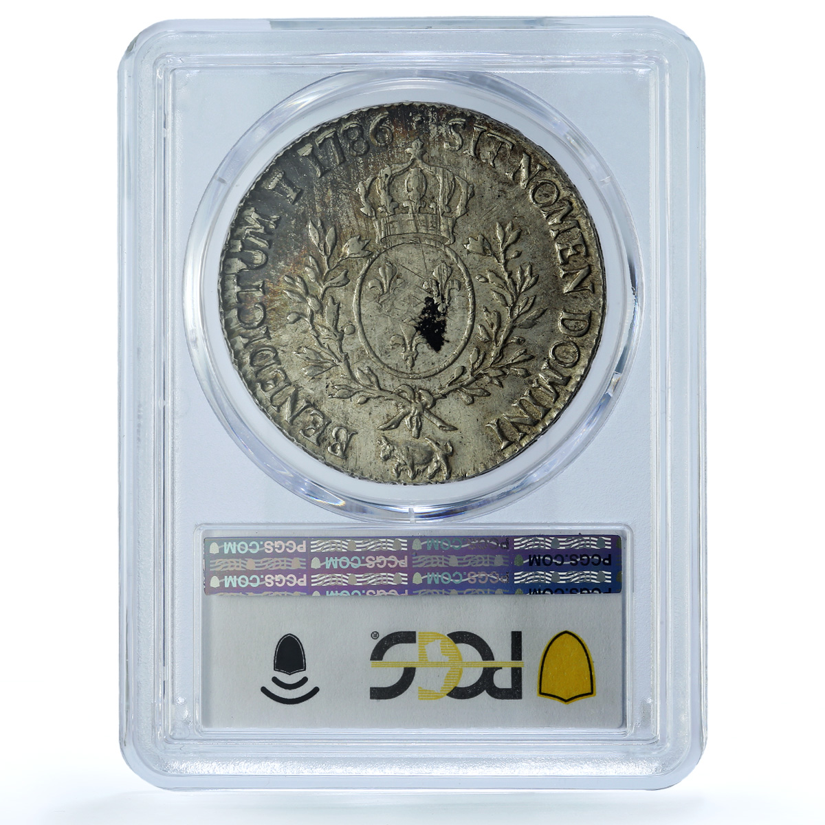 France 1 ecu Louis I Bearn Cow Mark KM-572 Gad-356a AU 55 PCGS silver coin 1786 France 1 ecu Louis I Bearn Cow Mark KM-572 Gad-356a AU 55 PCGS silver coin 1786