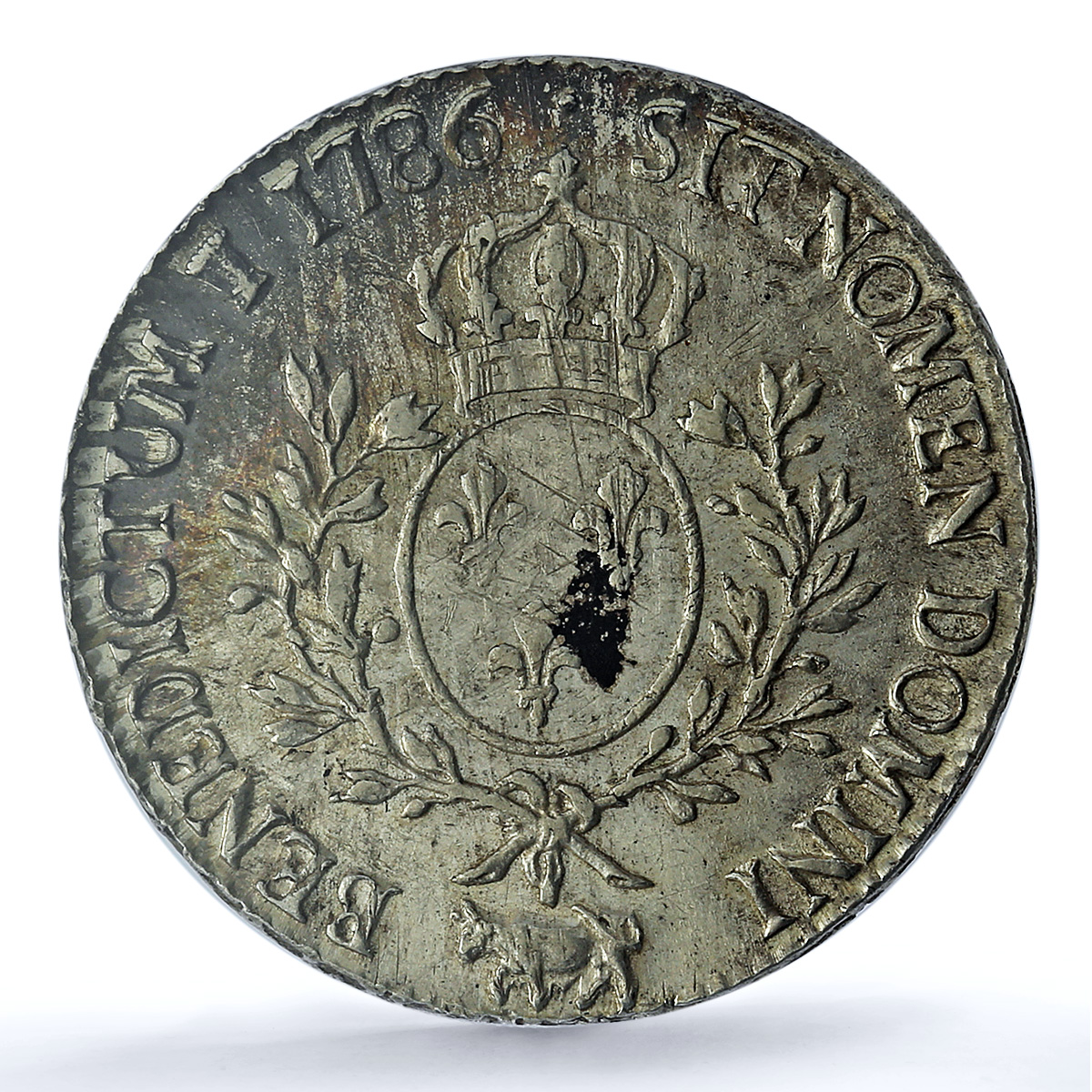 France 1 ecu Louis I Bearn Cow Mark KM-572 Gad-356a AU 55 PCGS silver coin 1786 France 1 ecu Louis I Bearn Cow Mark KM-572 Gad-356a AU 55 PCGS silver coin 1786