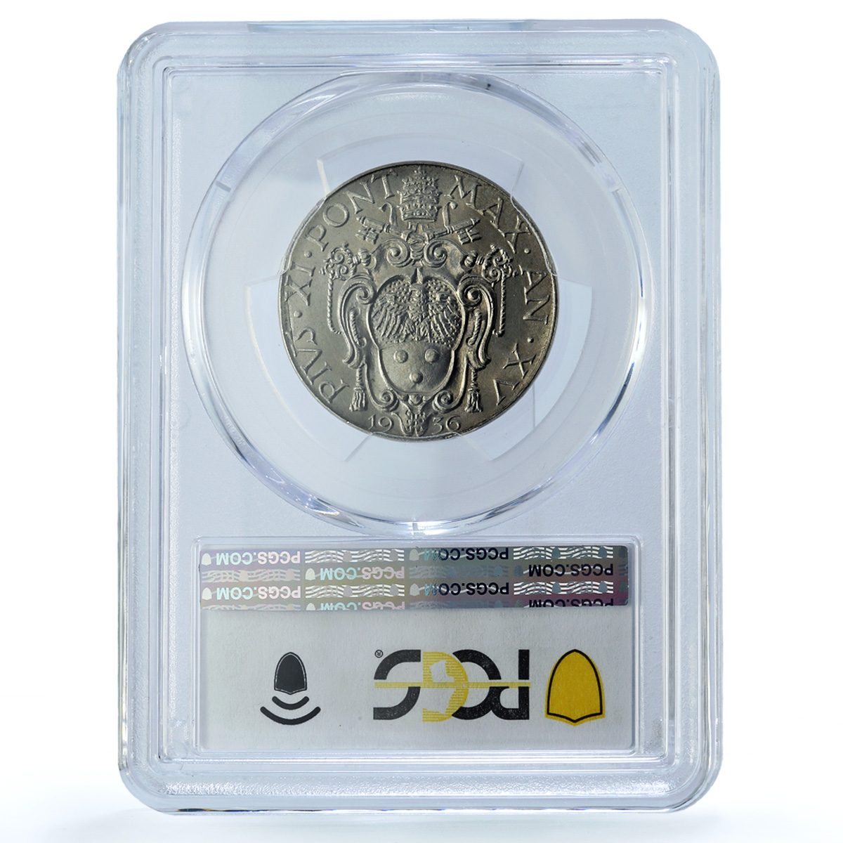 Vatican 2 lire Pius XI KM-6 Berman-3356 Shepherd Lamb MS66 PCGS nickel coin 1936