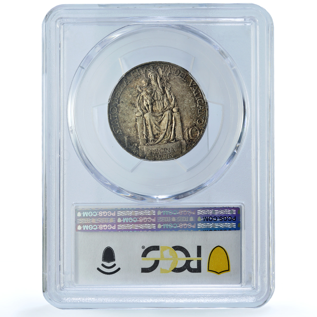 Vatican 10 lire Pius XI KM-8 Berman-3354 Madonna Child MS 64 PCGS Ag coin 1936 Vatican 10 lire Pius XI KM-8 Berman-3354 Madonna Child MS 64 PCGS Ag coin 1936