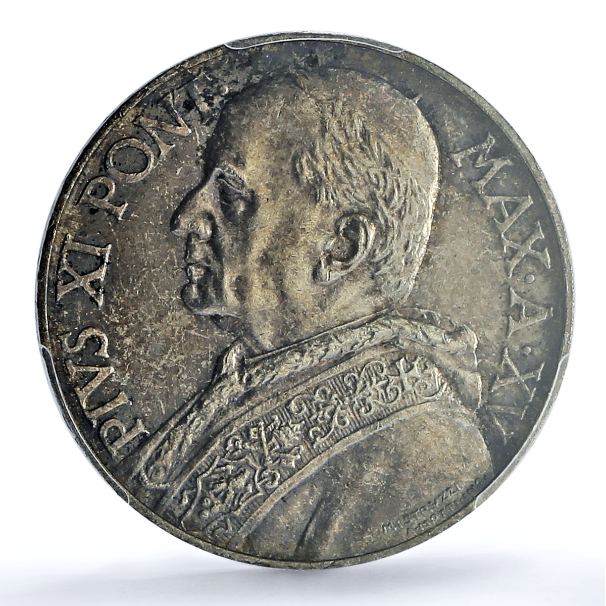 Vatican 10 lire Pius XI KM-8 Berman-3354 Madonna Child MS 64 PCGS Ag coin 1936 Vatican 10 lire Pius XI KM-8 Berman-3354 Madonna Child MS 64 PCGS Ag coin 1936