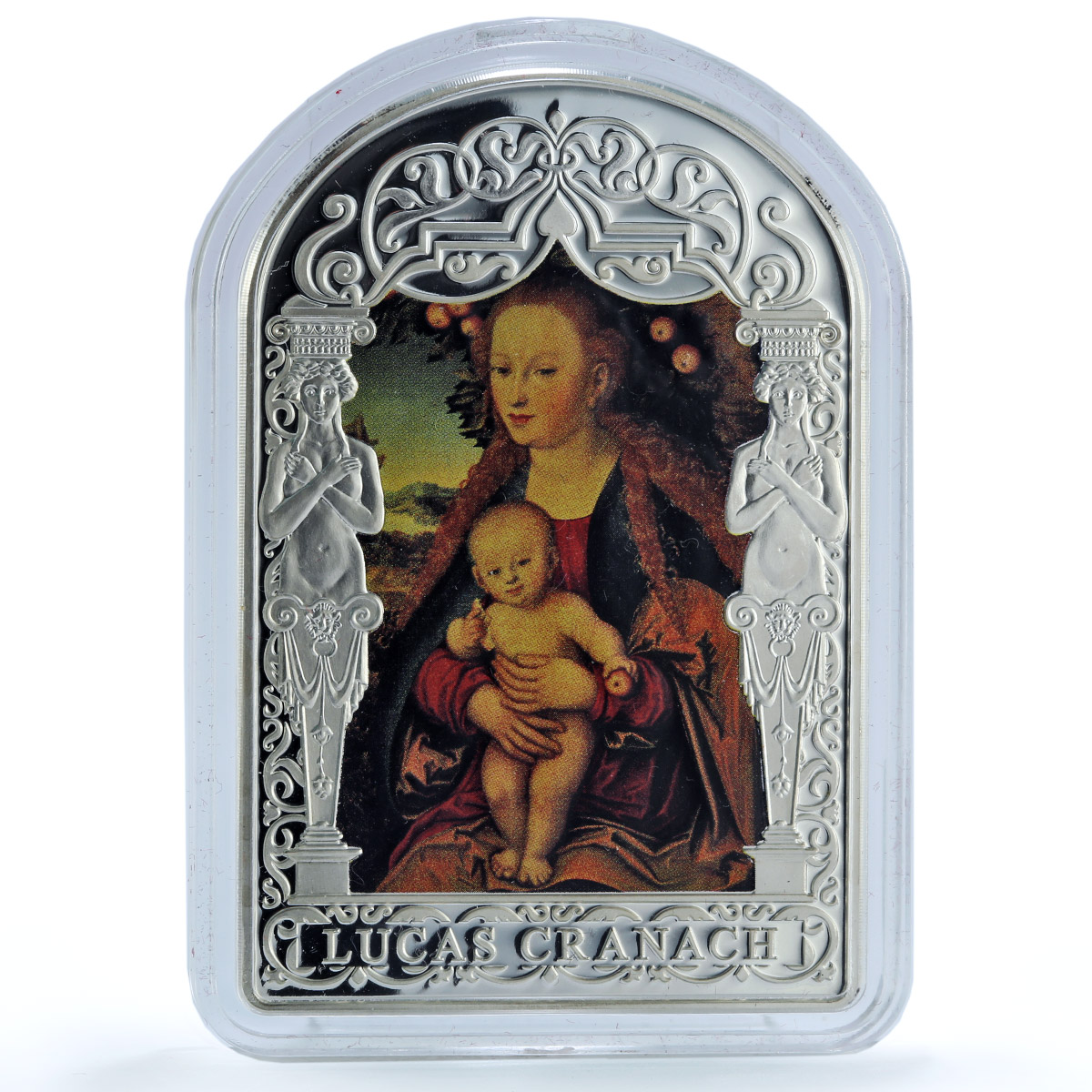 Andorra 15 diners Madonna Child Apple Tree Cranach KM-346 proof silver coin 2012 Andorra 15 diners Madonna Child Apple Tree Cranach KM-346 proof silver coin 2012