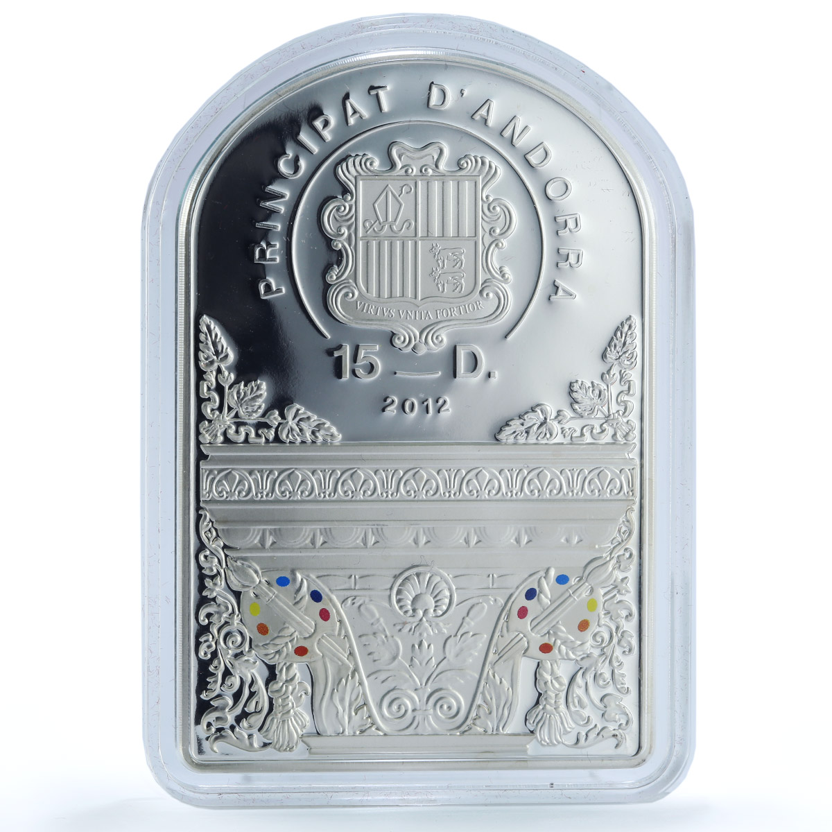 Andorra 15 diners Madonna Child Apple Tree Cranach KM-346 proof silver coin 2012 Andorra 15 diners Madonna Child Apple Tree Cranach KM-346 proof silver coin 2012