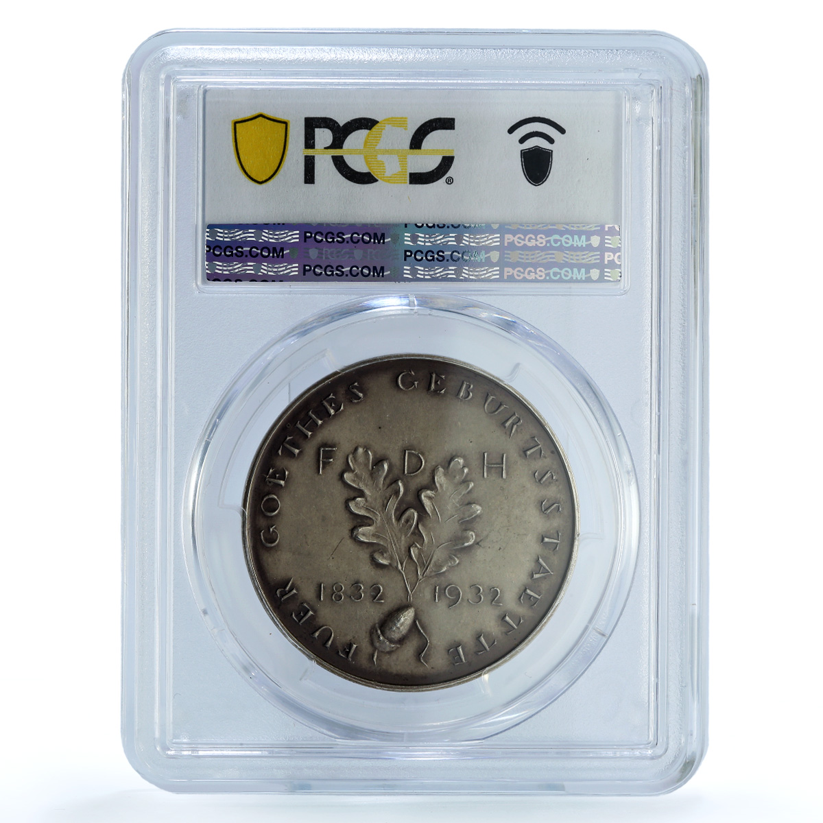 Germany Weimar Wolfgang Goethe Forschner-85 SP 63 PCGS silver medal 1932