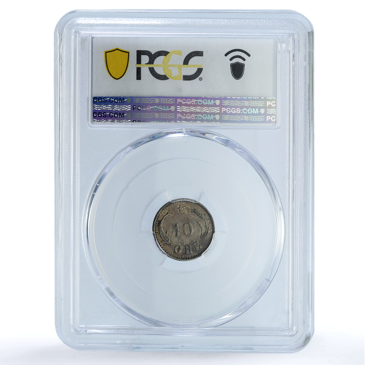 Denmark 10 ore Christian IX KM-795.1 AU 55 PCGS billon coin 1888 CS Denmark 10 ore Christian IX KM-795.1 AU 55 PCGS billon coin 1888 CS