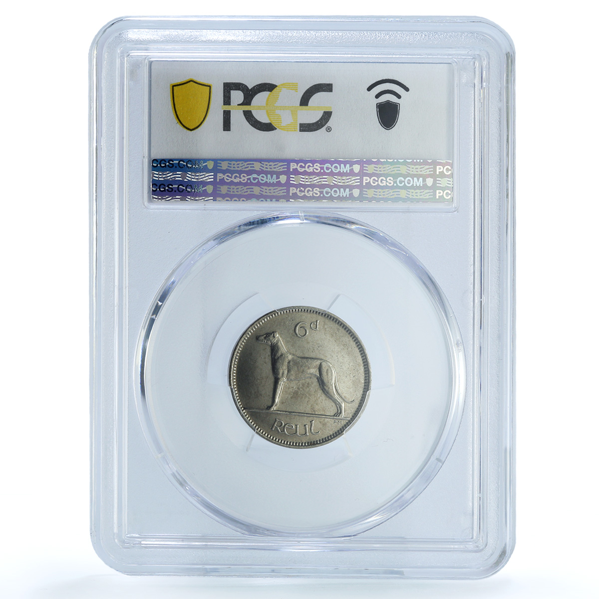 Ireland 1 reul 6 pingine pence Free State KM-5 Dog PR 66 PCGS nickel coin 1928 Ireland 1 reul 6 pingine pence Free State KM-5 Dog PR 66 PCGS nickel coin 1928