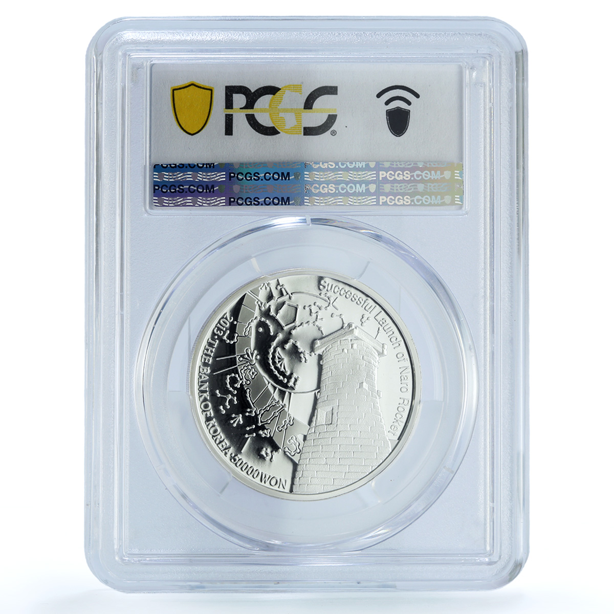 Korea South 50000 won Naro Rocket Launch Space PR 70 PCGS silver coin 2013 Korea South 50000 won Naro Rocket Launch Space PR 70 PCGS silver coin 2013