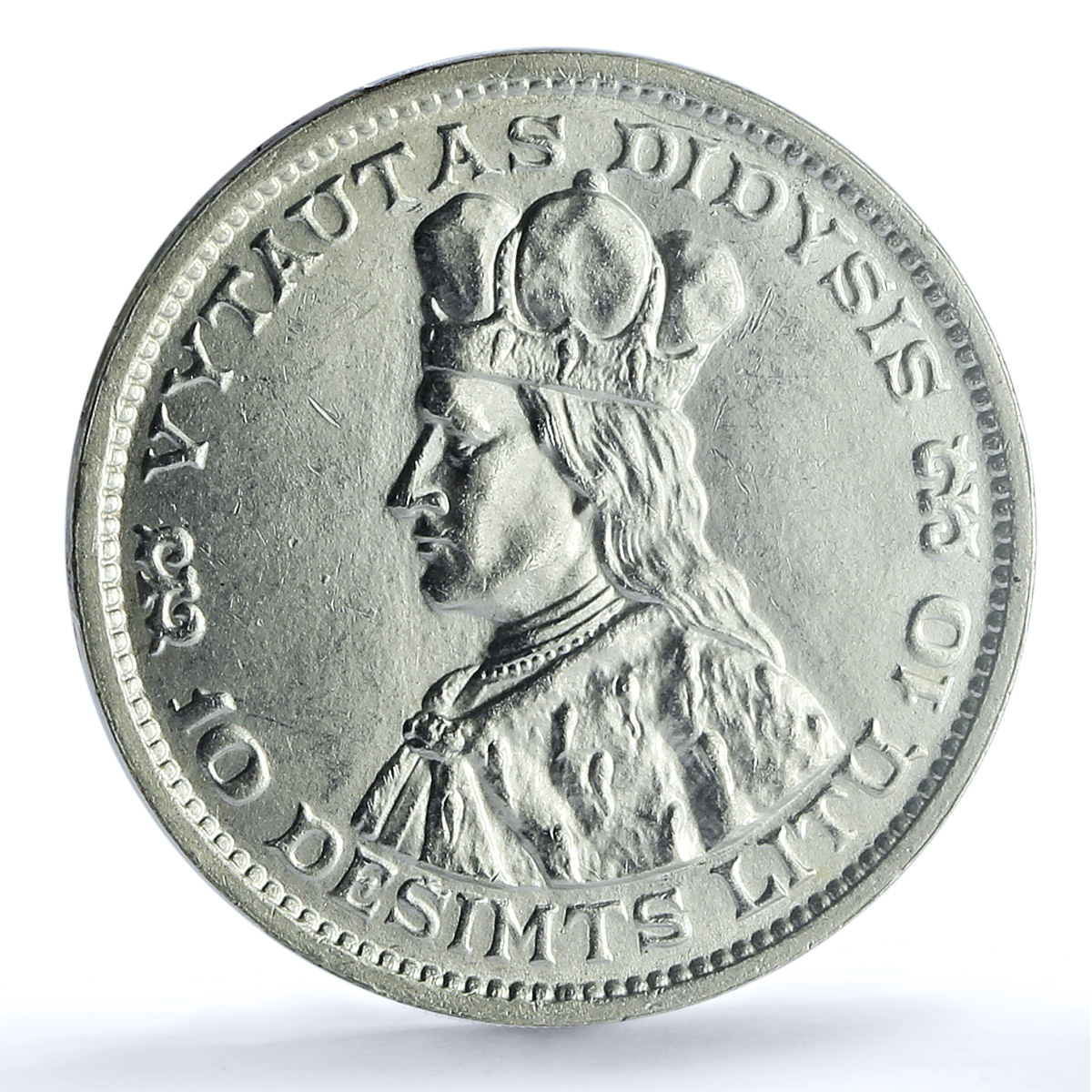 Lithuania 10 litu Republic KM-83 Vytautas MS 62 PCGS silver coin 1936 Lithuania 10 litu Republic KM-83 Vytautas MS 62 PCGS silver coin 1936