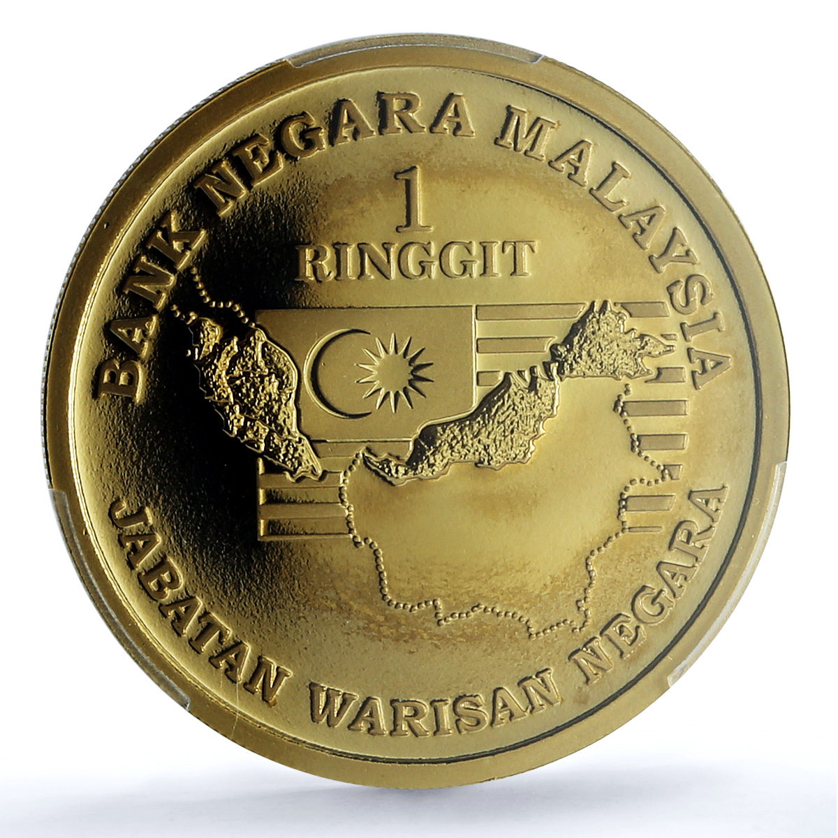 Malaysia 1 ringgit National Flower KM-198 Bunga Raya PR 69 PCGS copper coin 2010 Malaysia 1 ringgit National Flower KM-198 Bunga Raya PR 69 PCGS copper coin 2010