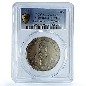 Culion Island Philippines Leper Colony 1 Peso Token KM-18 AU PCGS CuNi coin 1925