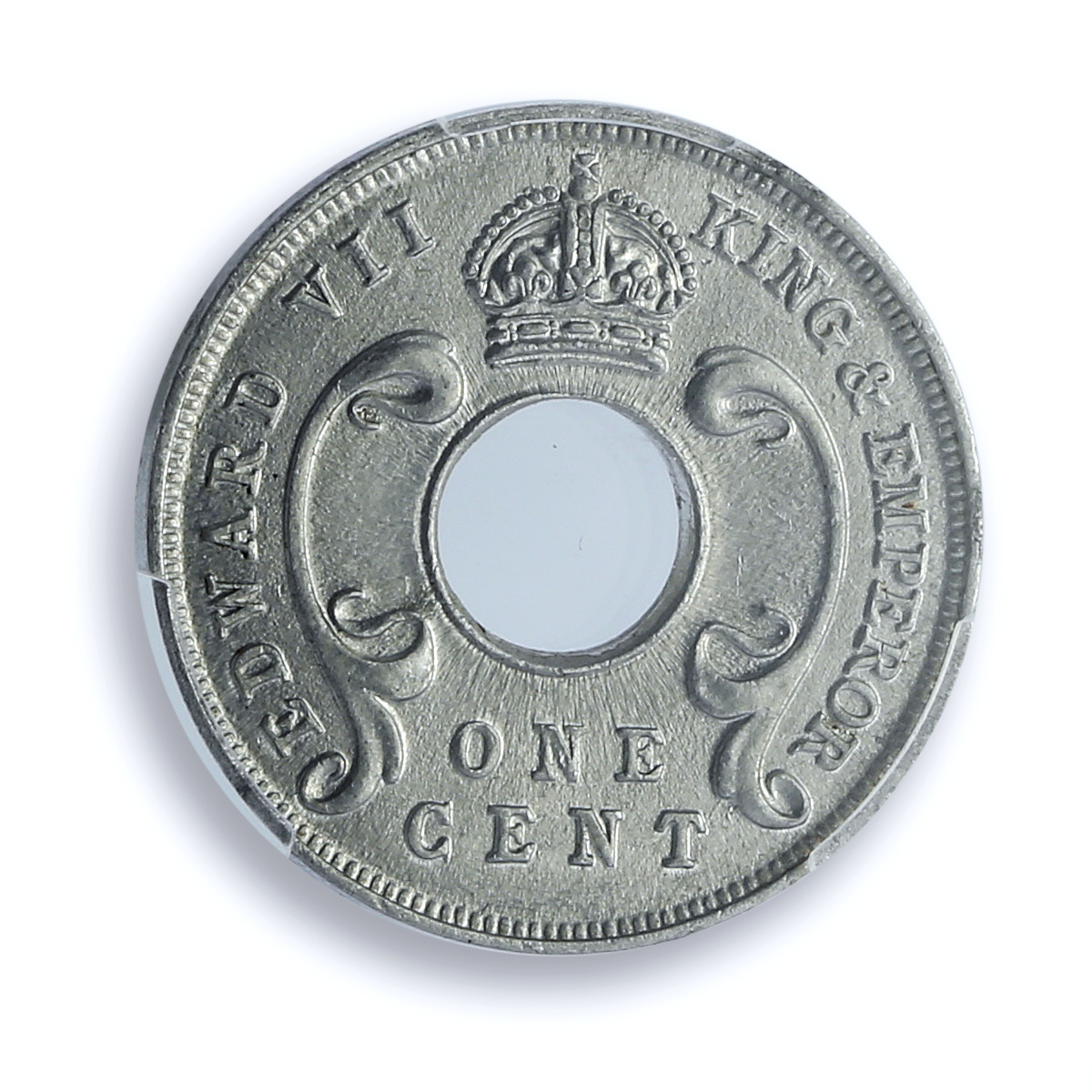 East Africa British 1 cent Edward VII KM-5 Uganda MS 64 PCGS aluminum coin 1908