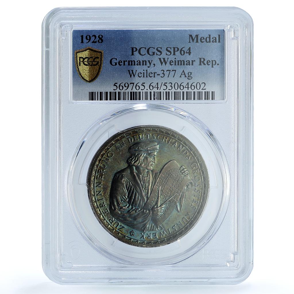 Germany Weimar Cologne Cathedral PREUSS Weiler-377 SP 64 PCGS silver medal 1928