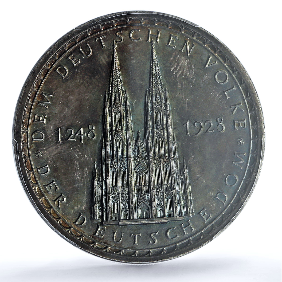 Germany Weimar Cologne Cathedral PREUSS Weiler-377 SP 64 PCGS silver medal 1928