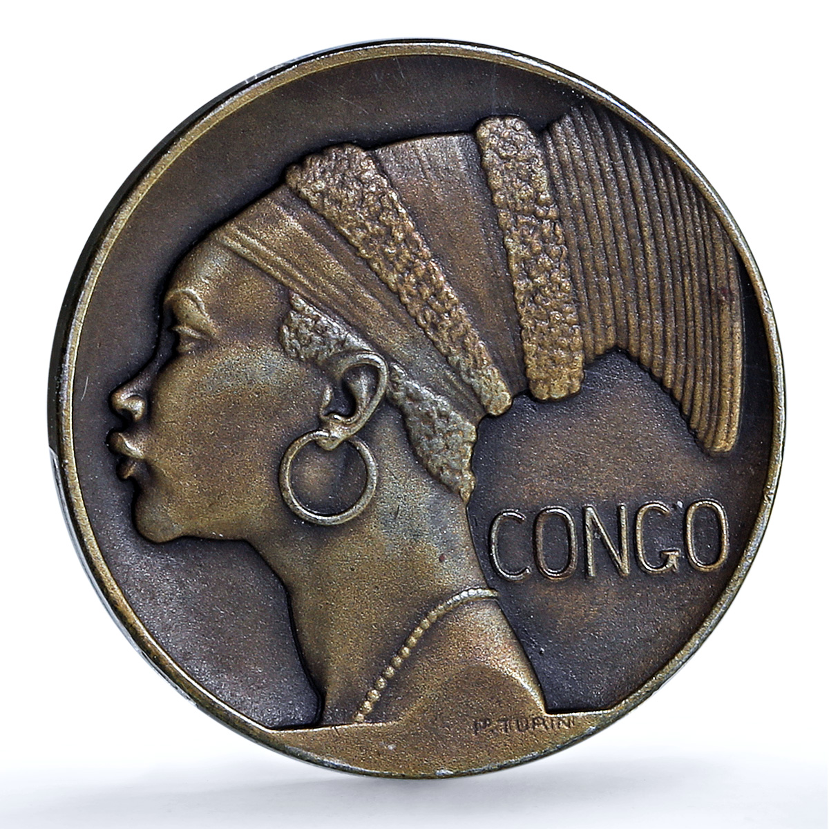 Belgium Brussels Expositon Congo Variety Matte MS 63 PCGS bronze medal 1935 Belgium Brussels Expositon Congo Variety Matte MS 63 PCGS bronze medal 1935