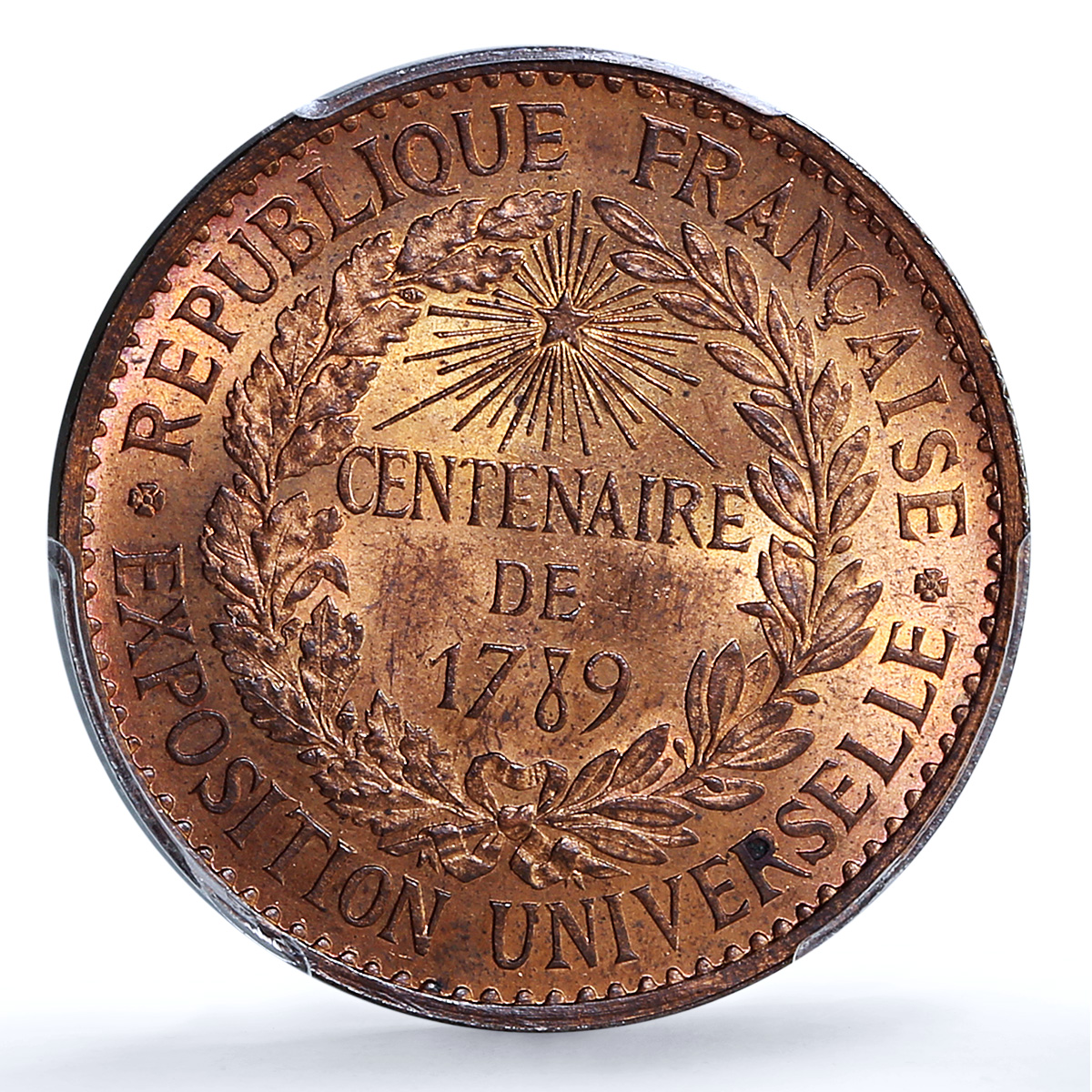 France Exposition 1789 Centennial VG-4113 MS 64 PCGS bronze medal 1889 France Exposition 1789 Centennial VG-4113 MS 64 PCGS bronze medal 1889