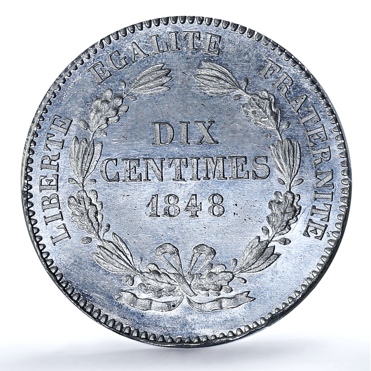 France 10 centimes Second Republic Pattern Rogat Maz-1358a SP 65 PCGS coin 1848