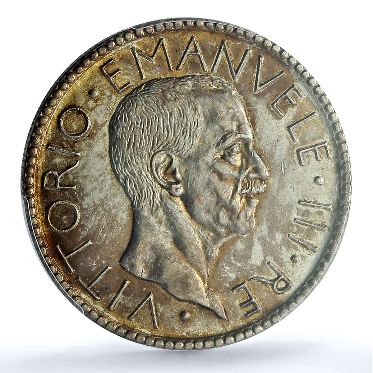 Italy 20 lire Victor Emmanuel III KM-69 AU 58 PCGS silver coin 1927 R Italy 20 lire Victor Emmanuel III KM-69 AU 58 PCGS silver coin 1927 R