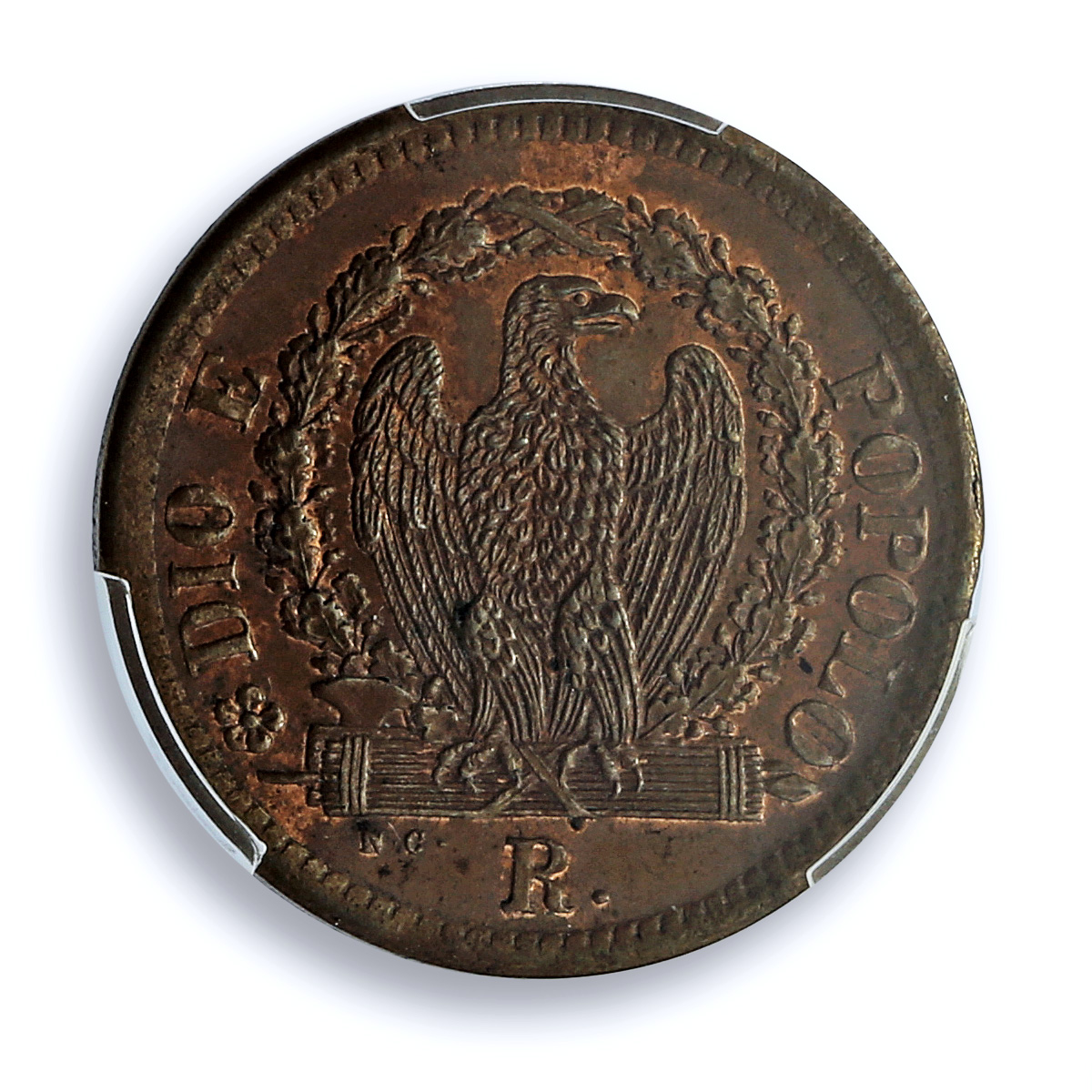 Roman Republic Italy 1/2 baiocco KM-21 Bermann-3130 MS 63 PCGS copper coin 1849 Roman Republic Italy 1/2 baiocco KM-21 Bermann-3130 MS 63 PCGS copper coin 1849
