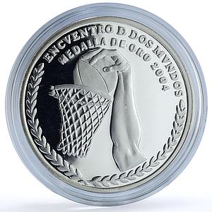 Argentina 25 pesos Basketball KM-167 Ibero-American Olympics silver coin 2007