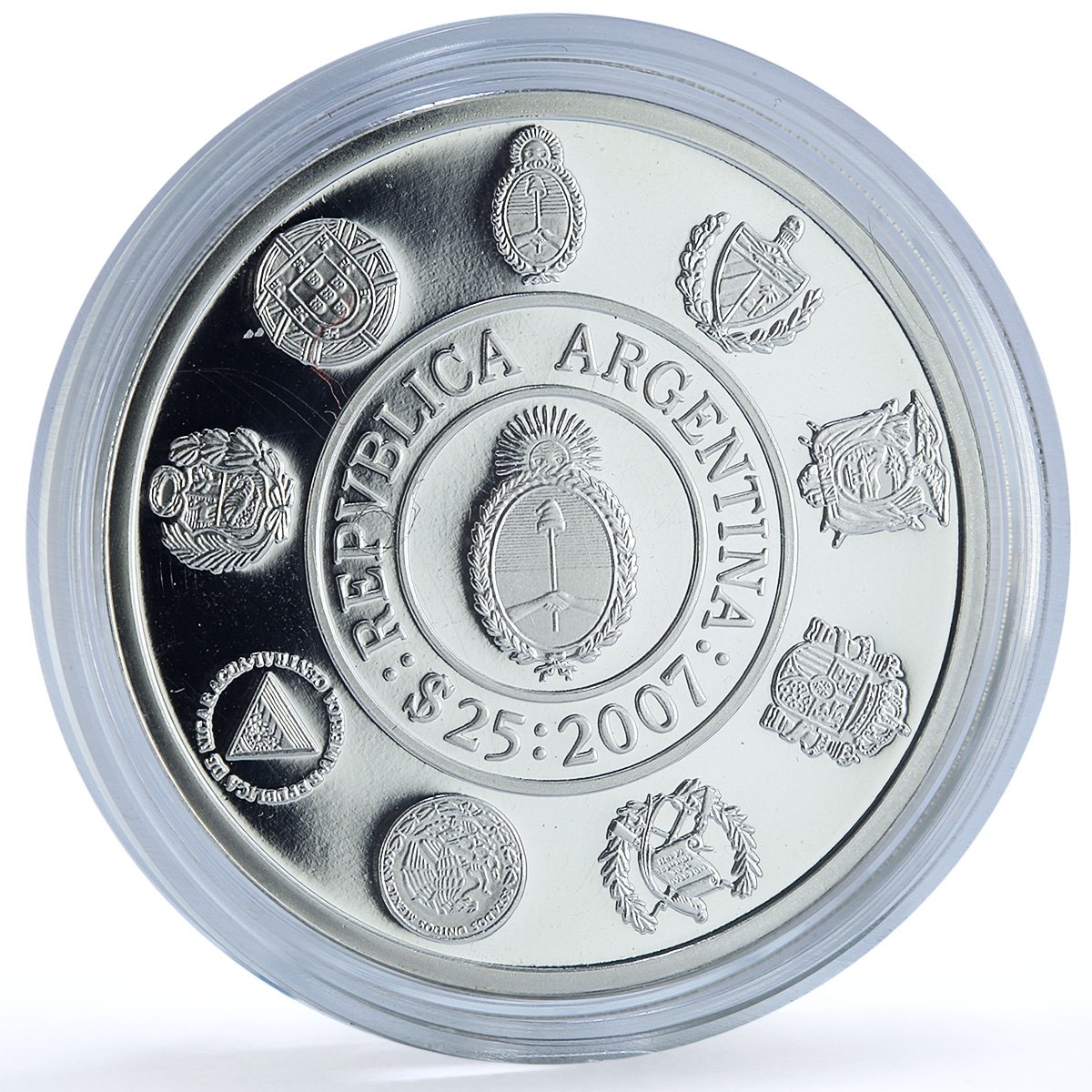 Argentina 25 pesos Basketball KM-167 Ibero-American Olympics silver coin 2007 Argentina 25 pesos Basketball KM-167 Ibero-American Olympics silver coin 2007