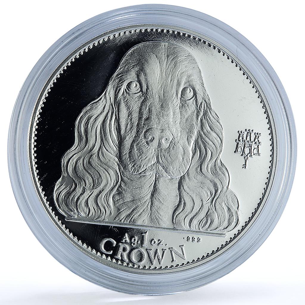 Gibraltar 1 crown Cocker Spaniel KM-103a Best Friends Dog proof silver coin 1992 Gibraltar 1 crown Cocker Spaniel KM-103a Best Friends Dog proof silver coin 1992