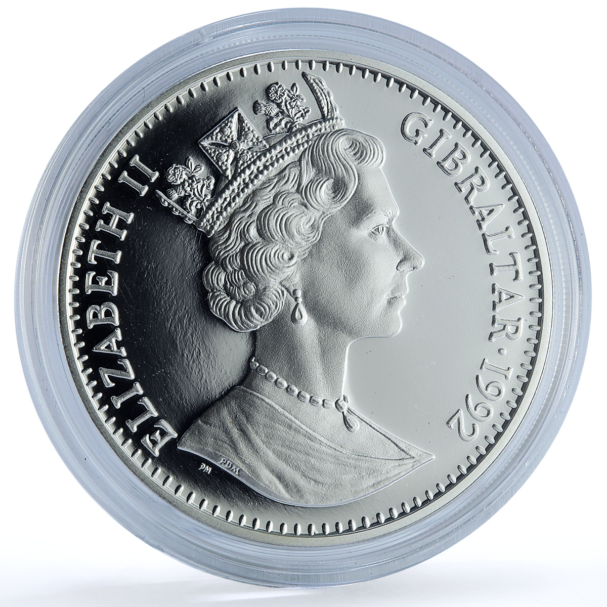 Gibraltar 1 crown Cocker Spaniel KM-103a Best Friends Dog proof silver coin 1992 Gibraltar 1 crown Cocker Spaniel KM-103a Best Friends Dog proof silver coin 1992