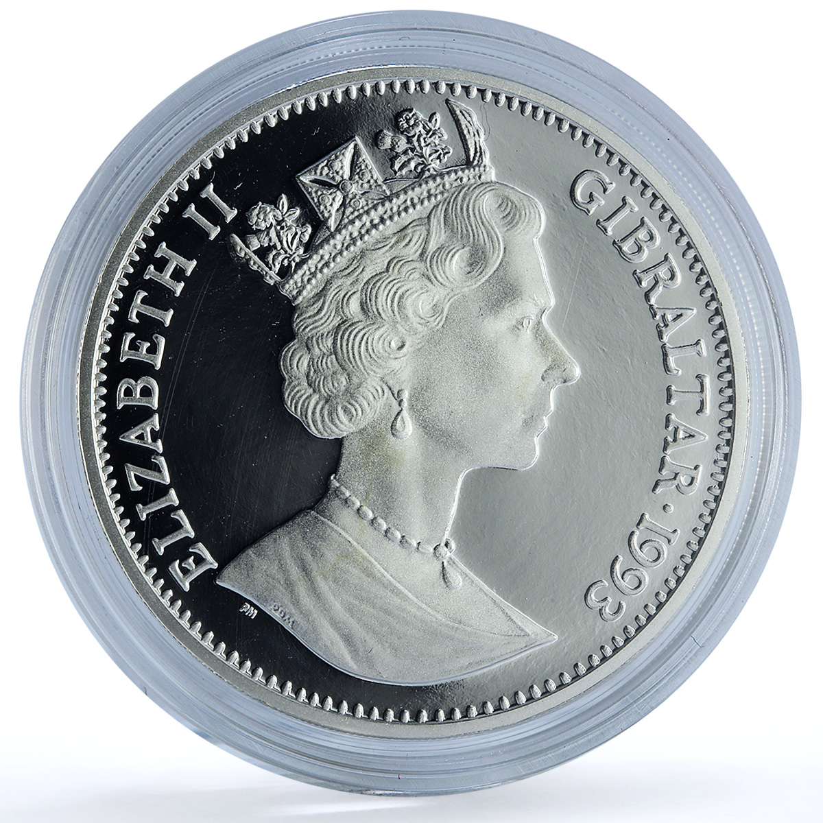 Gibraltar 1 crown Dachshund KM-192.1a Best Friends Dog proof silver coin 1993 Gibraltar 1 crown Dachshund KM-192.1a Best Friends Dog proof silver coin 1993