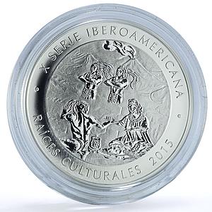 Guatemala 1 quetzal Maya Kiche Ibero-American Cultural Roots silver coin 2015