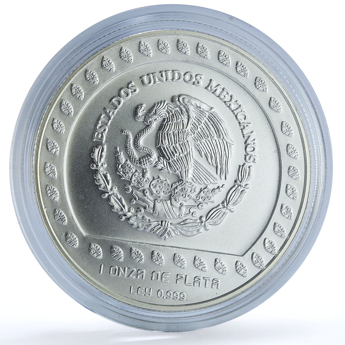 Mexico 5 pesos Guerrero Aguila KM-646 Precolombina Aztec silver coin 1993 Mexico 5 pesos Guerrero Aguila KM-646 Precolombina Aztec silver coin 1993