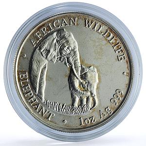 Zambia 5000 kwacha Elephant Matte KM-117 Wildlife Bullion silver coin 2001
